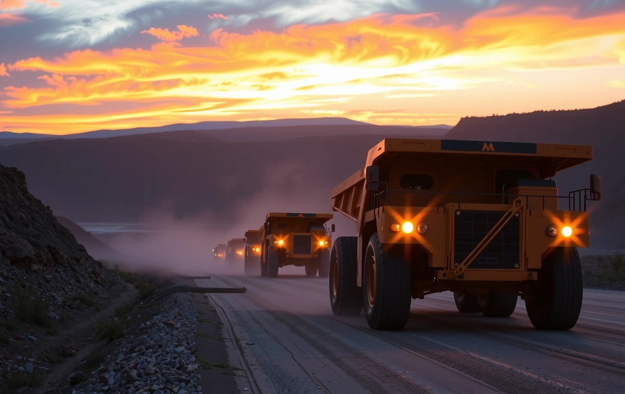 Maquinaria autónoma en operación minera